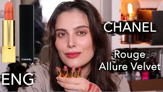 ENG) MY MOST FAVOURITE LIPSTICK TEXTURE EVER!! // Chanel Rouge Allure Velvet  // Review 