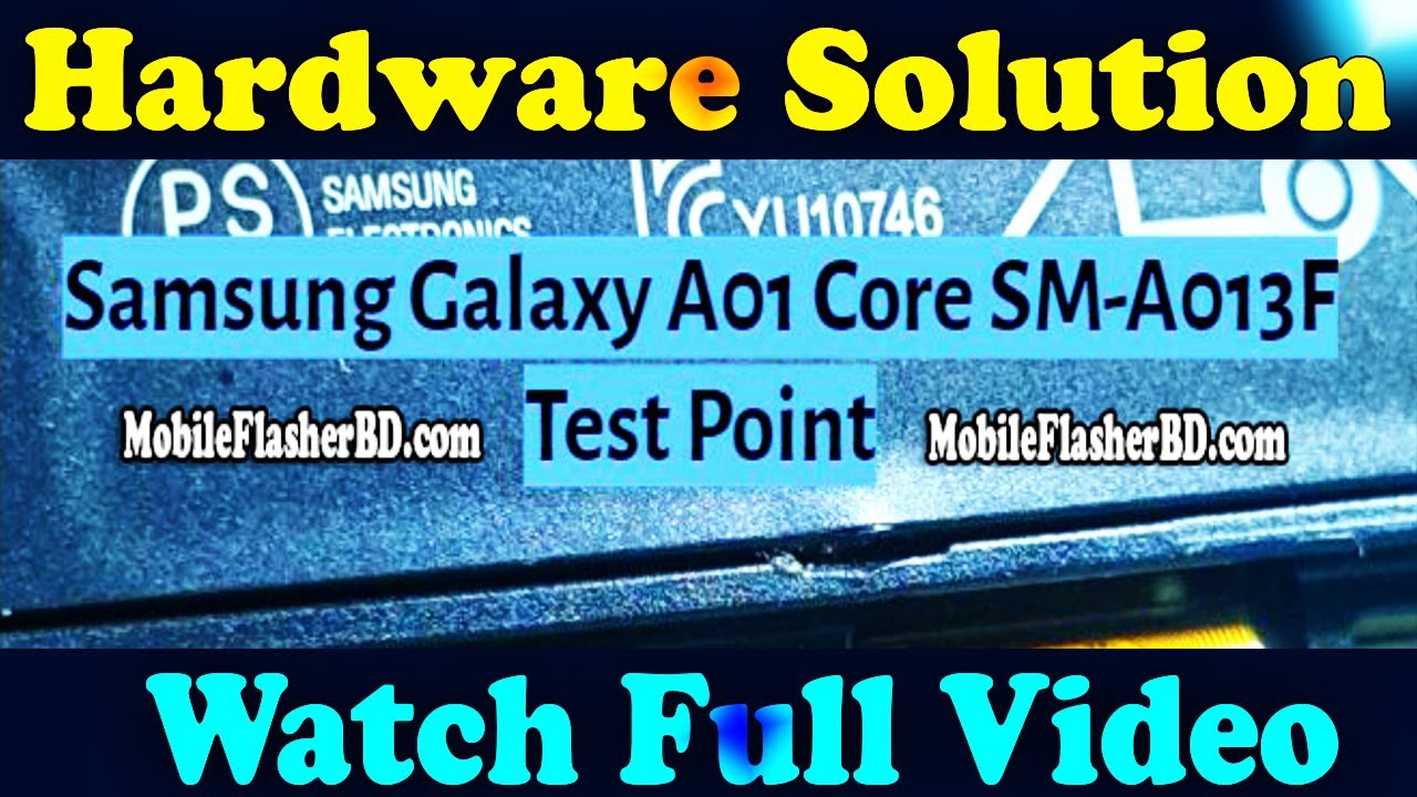 Samsung Galaxy A01 Core SM-A013F Test Point ISP EMMC PinOUT #GSM_Free