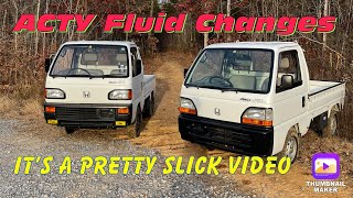 Honda Acty Front Differential, Engine & Transmission Fluid Change. #Acty #FluidChange