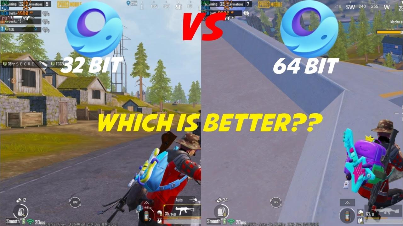 Gameloop 32 bit vs 64 bit performance comparison which is better