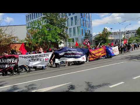 Antifa Demo gegen Nazis in Mainz 16.7.2022