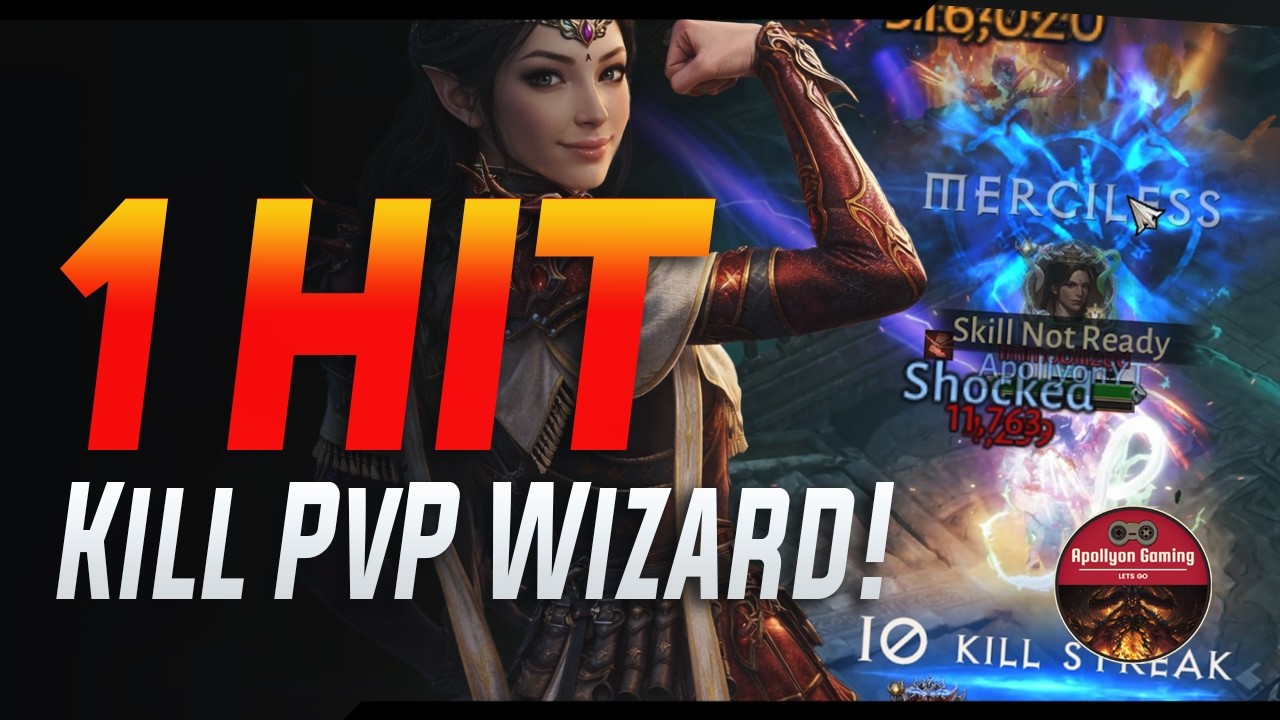 1 Hit Kill - One Shot Wizard - Meteor + Beam Range Build - Inferno 11 Ready - Diablo Immortal