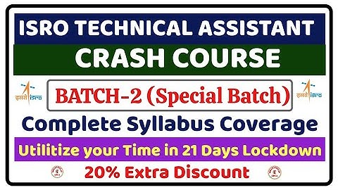 ISRO TA Crash Course- Batch-2 ( Special Batch) | Mechanical Adda
