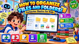 How to Organize Files and Folders!  | Computer Basics for Kids | 3D Animation