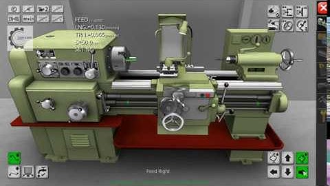 Simulator Mesin Bubut 1k62  | Menu dan Tombol Layar