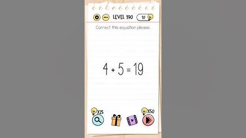 Brain test level 190 Correct this equation please.