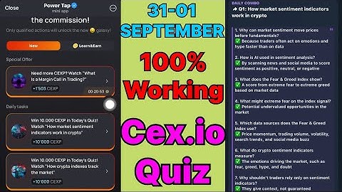 Cex.IO Quiz Answers Today 31 August | Cex.io Daily Quiz | Cex io daily combo | Cex.io daily | 