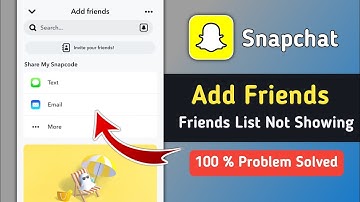 Snapchat Friends Name Profile Not Showing Problem 2025 | Snapchat Add Friends Not Showing Problem