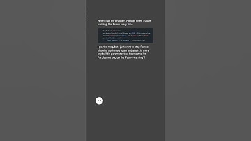 How to suppress Pandas Future warning ? #shorts