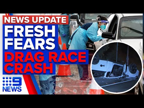 New cases outside Northern Beaches, driver in hospital after alleged drag racing | 9 News Australia thumbnail
