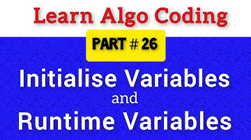 Part # 26 | How to use Initialise Variables and Runtime Variables | Tradetron | Algo coding | Tamil