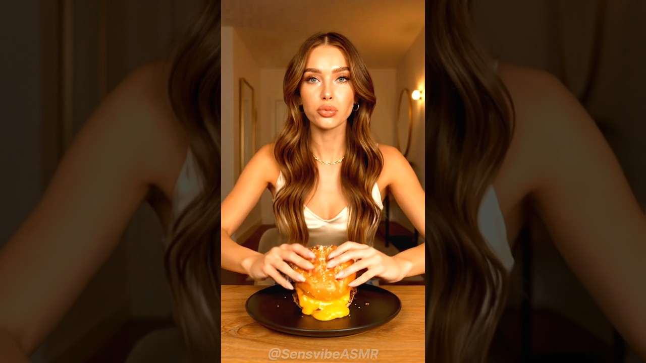 🔥 Lava Cheese Burger ASMR 🍔🧀 | Ultimate Melty Cheese Pulls & Satisfying Sounds | Relax & Tingle 😌✨