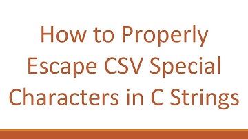 How to Properly Escape CSV Special Characters in C Strings