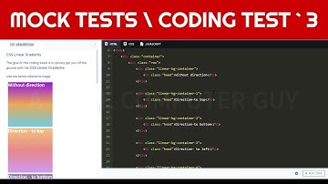 Mock Tests | Coding Test 3 | CSS Linear Gradients |  AYTCG  | #nxtwave #ccbp