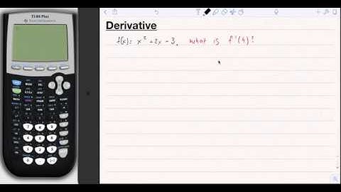 Graphing Calculator - Derivative (Part 1) using nDeriv