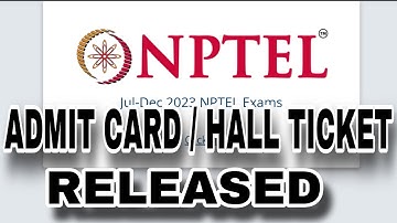 NPTEL ADMIT CARD / HALL TICKET RELEASED l NPTEL 2023 Link 👇l #nptel2023 #nptel #nptelanswer #share