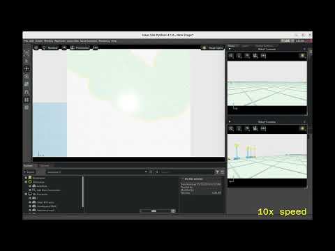 Task-Aware Multi-Robot Swarm Simulation in NVIDIA Isaac Sim