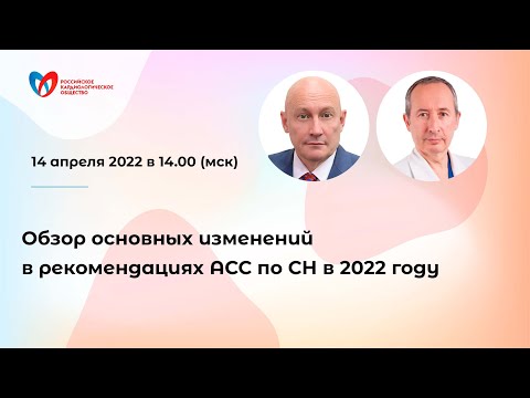 Обзор основных изменений в рекомендациях АСС по СН в 2022 году