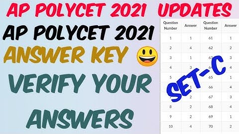 AP POLYCET 2021 Set- C Key Paper//AP Polycet 2021 Question paper Key //All Subjects key//Check Marks