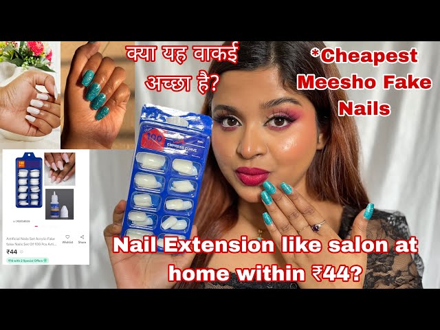 DIY nail extensions| flipkart nail extension review| deepi beauty - YouTube
