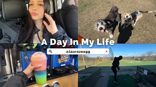 Vlog 1 - A DAY IN MY LIFE - DOG PARK - GOLF - MI VIDA EN ESTADOS UNIDOS