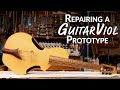 Repairing an incredible GuitarViol Prototype - a Viola da gamba Guitar hybrid