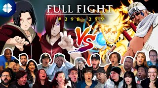 Itachi/Nagato VS Naruto/Killer Bee [FULL Fight - 24 People React] 🇯🇵 Shippuden 298-299