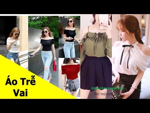 Các mẫu áo trễ vai đẹp dễ thương thời trang | áo voan trễ vai