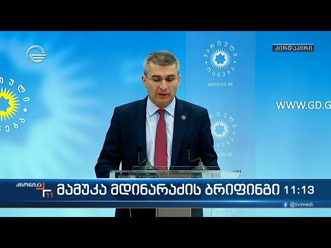 მამუკა მდინარაძის ბრიფინგი