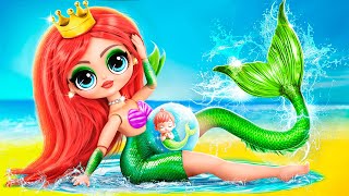 How to Become a Mermaid! Extreme Transformation! 31 LOL OMG DIYs