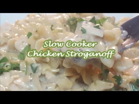 SLOW COOKER CHICKEN STROGANOFF