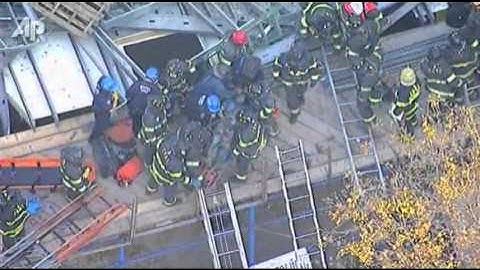 Raw Video: Man Pulled From Collapsed NY Building