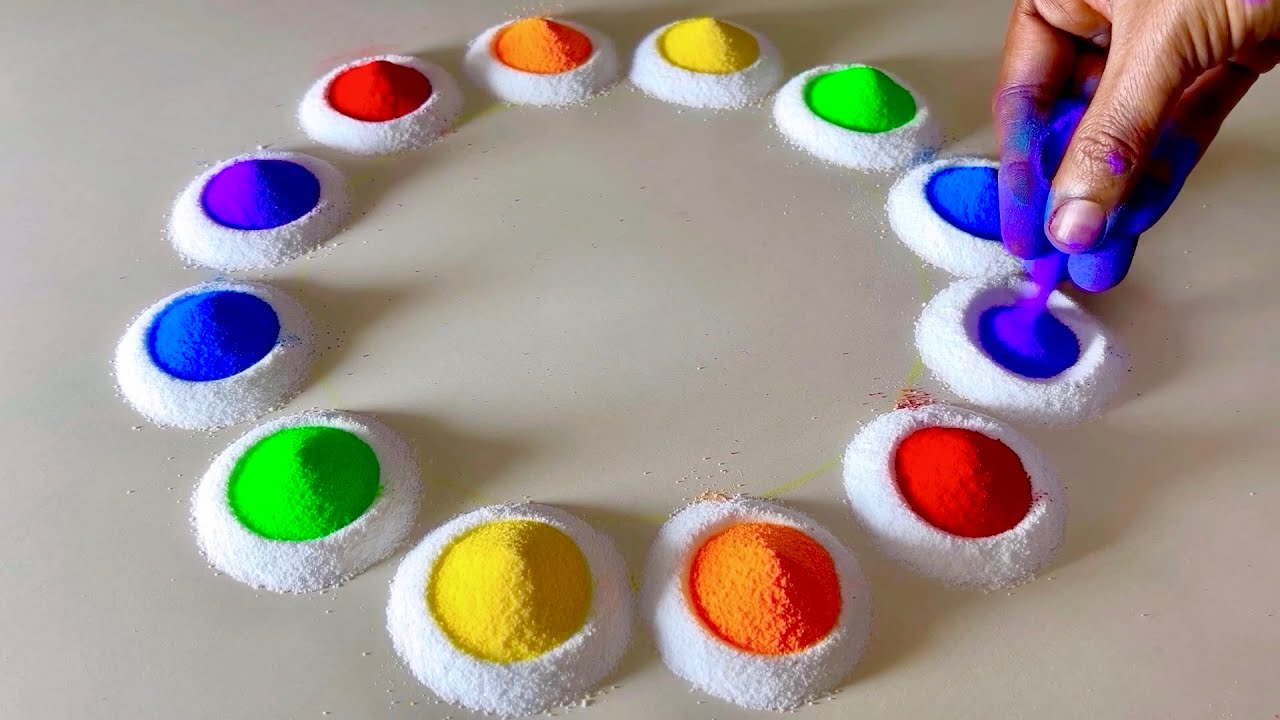 Простые узоры ранголи без точек / Узоры ранголи для начинающих / Ранголи от Vino