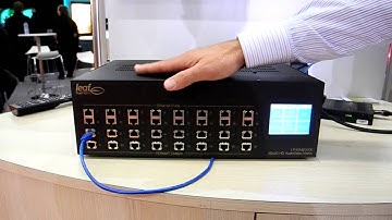 Leaf Audio demos 20x20 matrix with HDBaseT with Control4 at ISE 2013