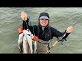 Wade Fishing Galveston Bay! (catch clean cook)