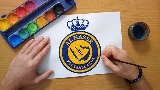 How to draw the AL NASSR logo - CRISTIANO RONALDO&#39;s new club