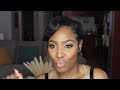 How i style my relaxed hair at home  flowy bob short hairstyle