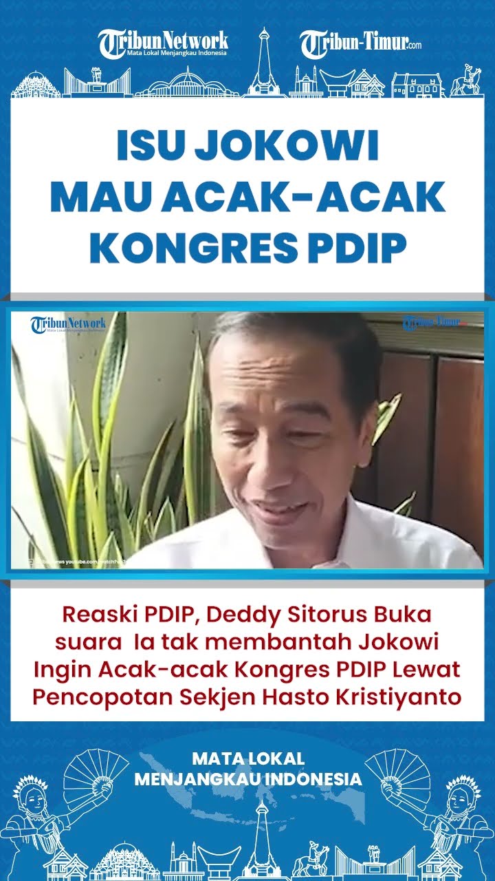 SHORT | Deddy Sitorus Tak Membantah Jokowi Ingin Acak acak Kongres PDIP Lewat Pencopotan Hasto