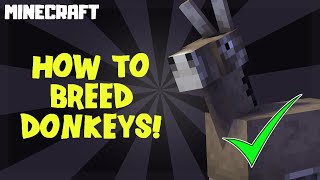 How to Breed DONKEYS in Minecraft! 1.18.1