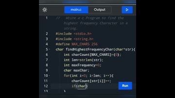 How to write a c Program to find the highest frequency Character in a string.