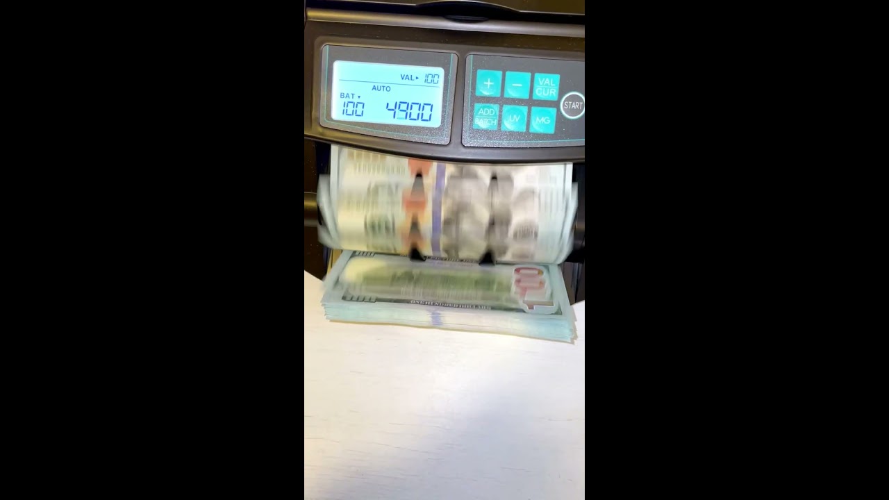 Counting Money 10 000 US Dollars Prop