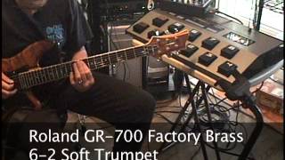 Roland Gr-700 Analog Guitar Synthesizer - Factory Brass Demo