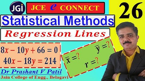 Regression lines | to find mean in x & y | Coefficient of correlation | 18mat41 | Dr Prashant Patil
