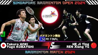 SF  He / Ren (CHN) vs Hoki / Kobayashi (JPN) | Singapore Badminton Open 2024