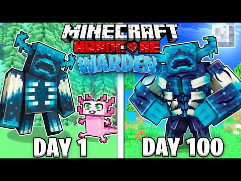 I Survived 100 Days as a WARDEN in Hardcore Minecraft!