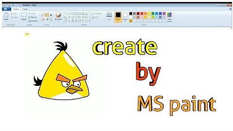 create angry bird by MS Paint/-