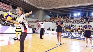 【人生初】私のとんでもない成長っぷりを見てください！Vリーグ始球式にチャレンジ！【魚屋の森さん】