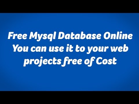 Free Mysql Database Online Free Mysql Hosting Youtube