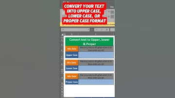 Convert Text to Upper, Lower, or Proper Case in Seconds😎😎😎#viral #shorts #excel #exceltech #trending