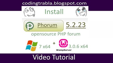 Install Phorum 5.2.23 forum with WampServer 3.0.6 on Windows 7 localhost byAO